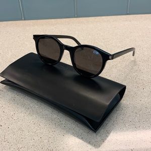 SAINT LAURENT BLACK SUNGLASSES W/ MATCHING CASE
